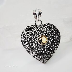 Citrine Ethnic Handmade Pendant Jewelry 1.7"